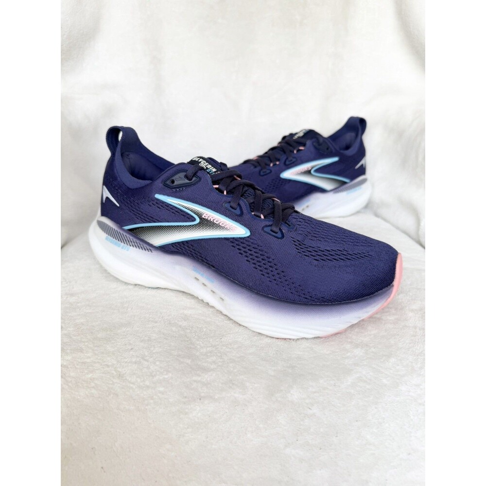 Brooks Glycerin GTS 22 Womens US 8.5 Blue White Athletic Running Shoes Sneakers